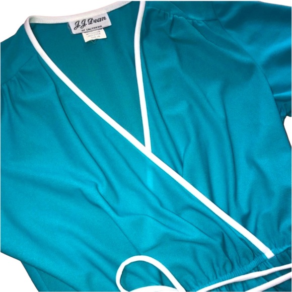 Vintage JJ Dean of California | Blue Knee Length Swing Dress | Size 10 / M - Picture 2 of 6